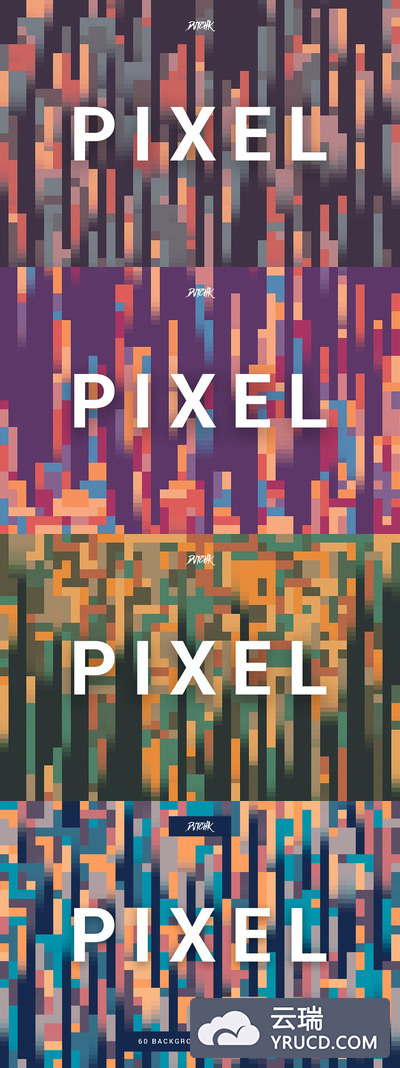 彩色背景纹理2 Pixel | Colorful Backgrounds | V. 02