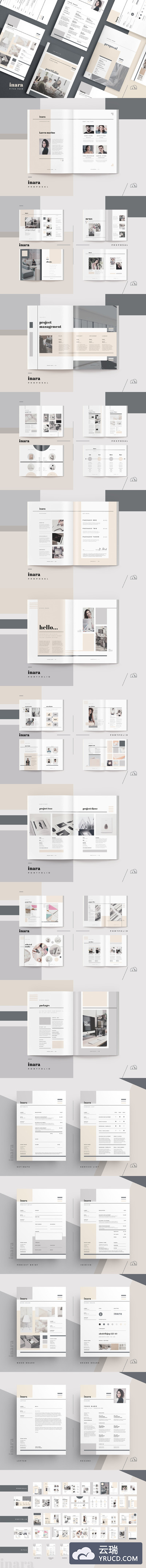 时尚优雅的企业画册模板 Inara - Pitch Pack