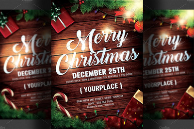 圣诞传单Psd模板 Christmas Flyer Psd Template