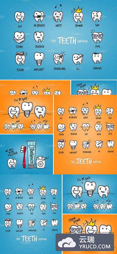 创意牙齿图标 Teeth Graphics