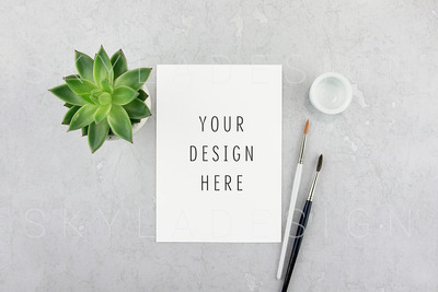 时尚女性艺术样机 Feminine Styled stock artist mockup