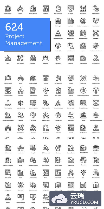 项目管理图标 624 Project Management Icons