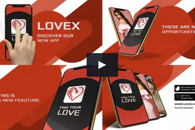 爱情类APP UI 产品设计展示ae视频ae模板下载[AEP]