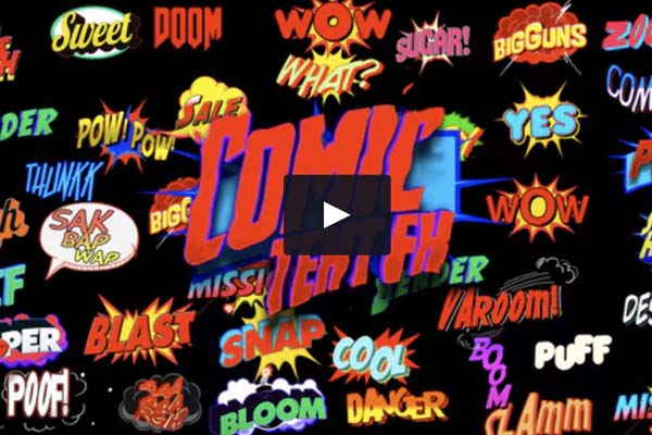 漫画风格的娱乐节目弹幕卡通字体动画特效AE模板ae素材ae特效下载[AEP]