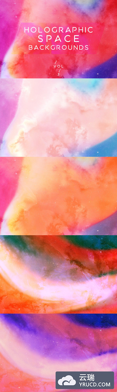 背景纹理 | 10张丰富多彩全息空间宇宙银河图片VOL.3