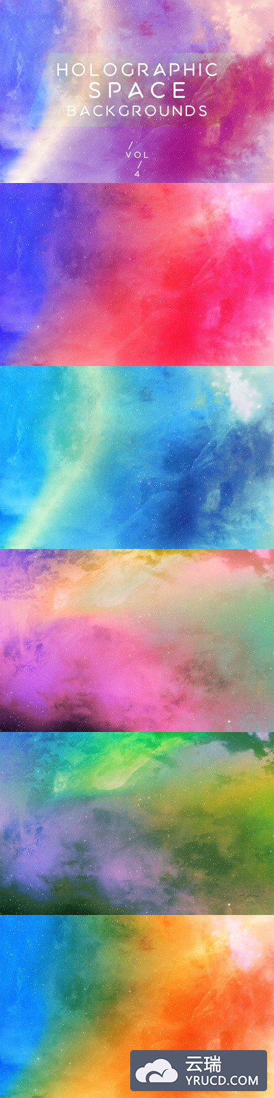 背景纹理 | 10张丰富多彩全息空间宇宙银河图片VOL.4