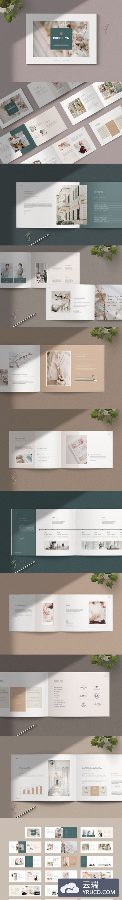 BROOKLYN - 时尚简约多功能企业产品宣传册设计模板