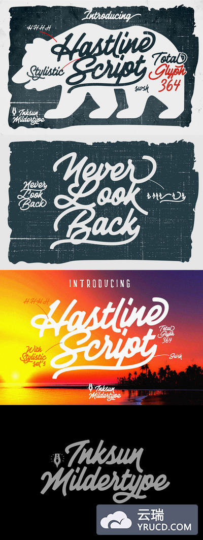 时尚高端优雅多用途的高品质手写字体Hastline脚本英文字体