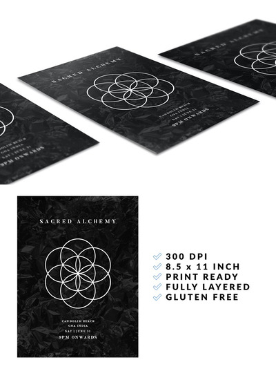 音乐演出宣传单设计模板 Underground Music Gig Flyer