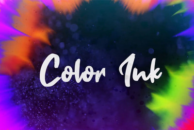 多元素彩色墨水过渡ae转场特效下载