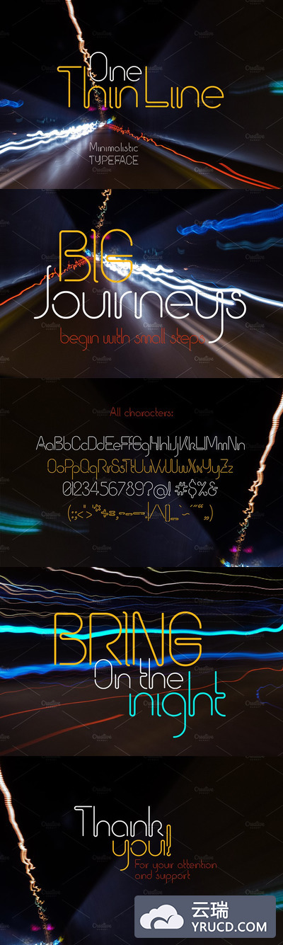 细线字体大全字体下载 Thin Line typeface