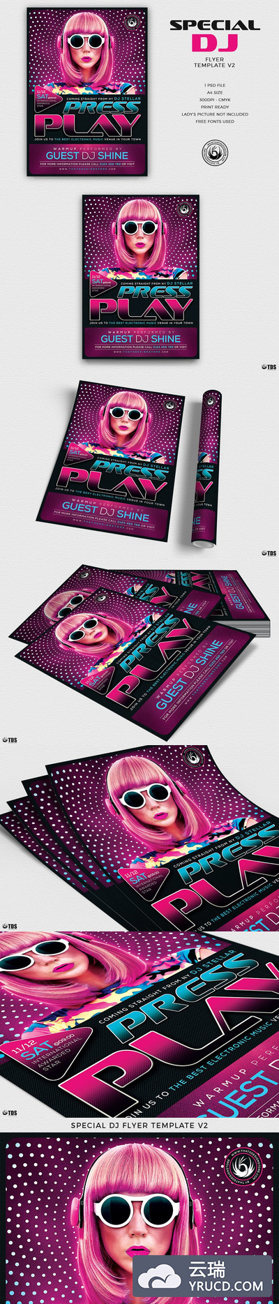 特别的海报制作模板宣传海报下载 Special DJ Flyer PSD V2