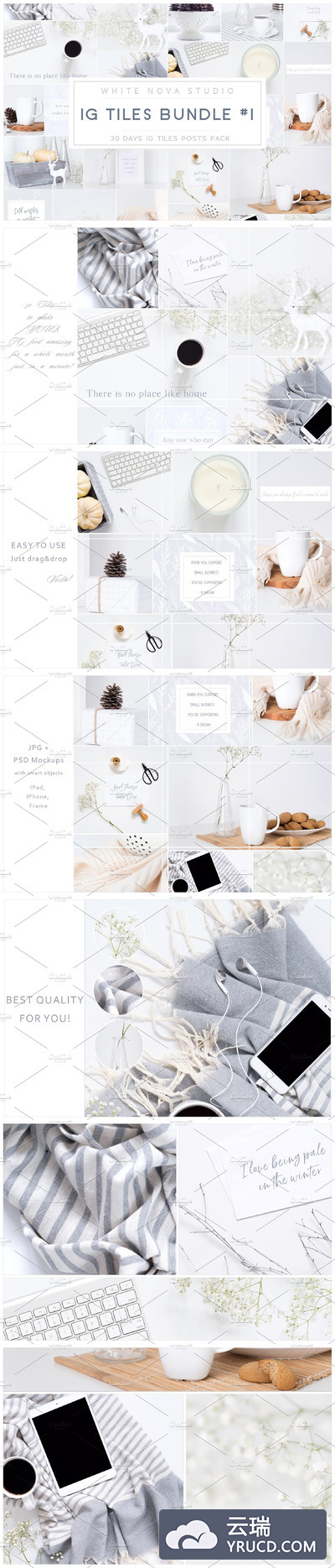 社交图标模板 Instagram Tiles Bundle #1