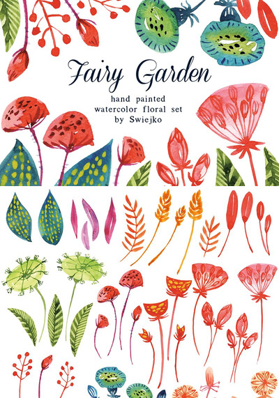 梦幻花卉集 Fantasy flowers set