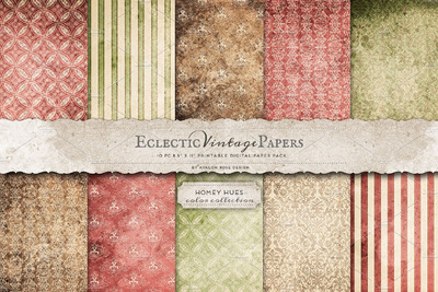 怀旧图案背景纹理 Printable Papers - Homey Hues