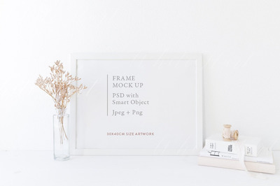 简约画框样机模型 Landscape 30x40cm frame mock up
