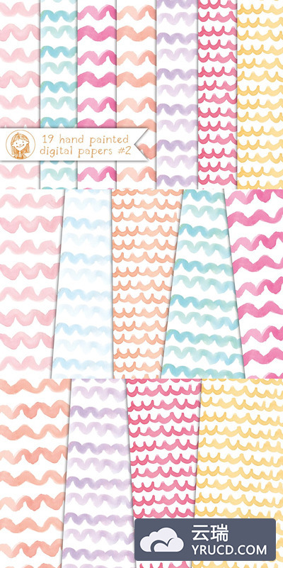 水彩背景图案 Watercolor Background, Paper