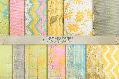 烫金图案制作纹理背景 Pure Bliss Digital Papers