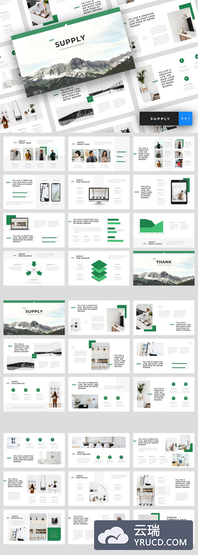 时尚高端优雅清新简约多用途的高品质GoogleSlides谷歌幻灯片powerpoint演示模板（pptx）