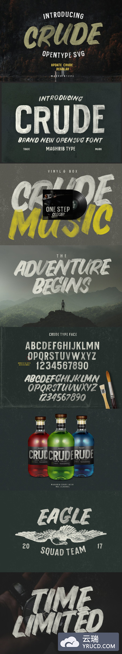 手写粗狂字体下载 Crude OpenTypeSvg  UPDATE