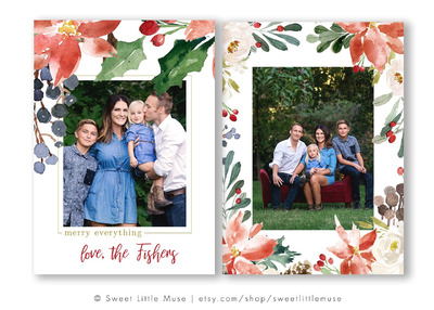 圣诞节相框素材卡片模板 Christmas card template