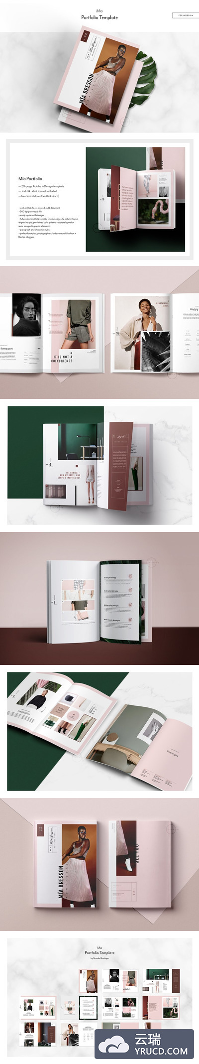 时尚杂志广告画册设计模板 Portfolio & Catalog • Mïa