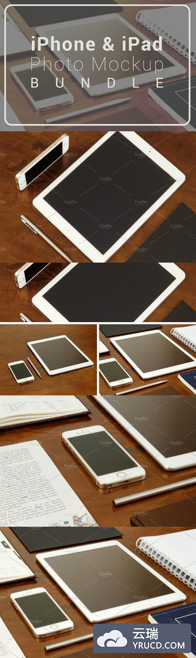 怀旧样机模型 iPhone & iPad - Photo Bundle