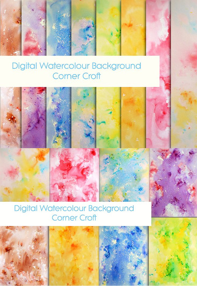 水彩绘画材质下载 Watercolor Paint Splatter Pattern