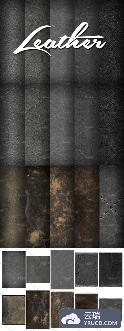 皮革材质背景 Mixed Leather Textures
