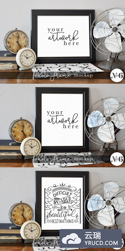 经典画框样机 Vintage Frame Mockup #6