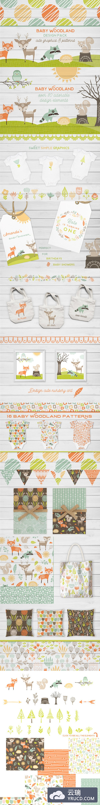 婴儿森林设计包 Baby Woodland Design Pack
