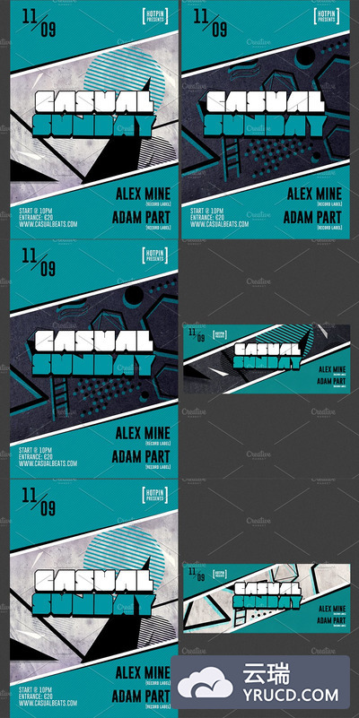 派对海报设计模板 Party Flyer Template