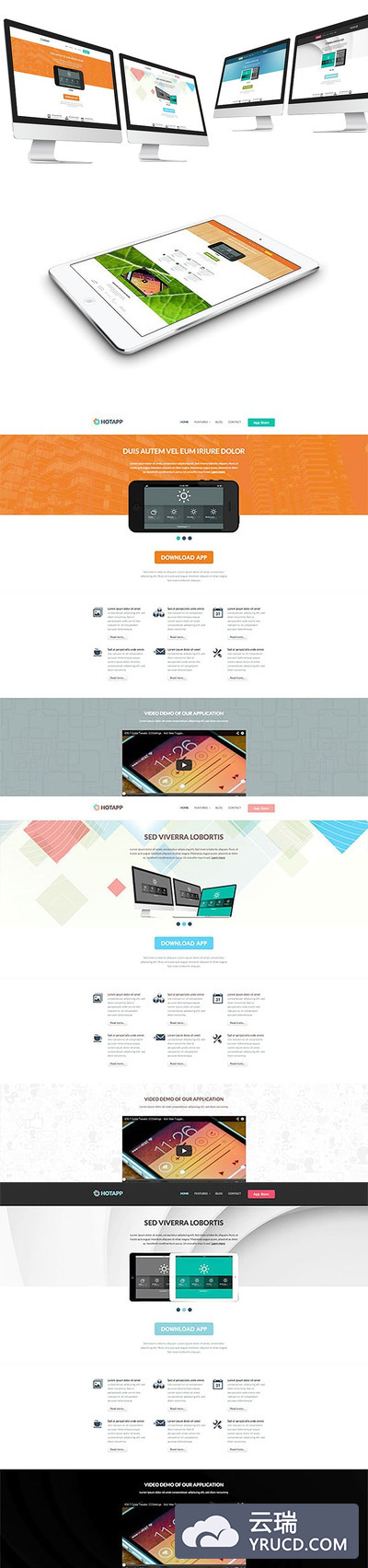 网页HTML模板下载 Hot App