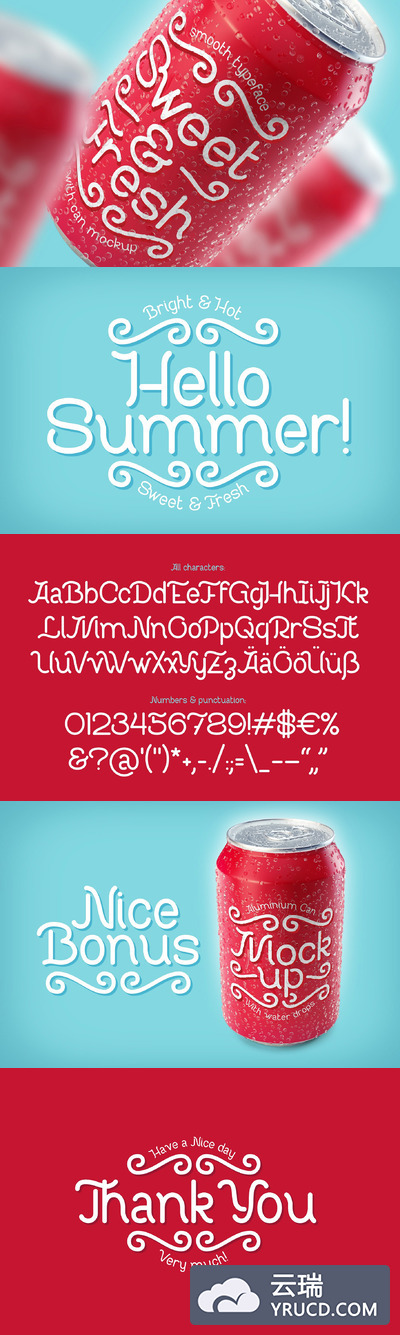 圆滑流畅的字体设计 Smooth typeface and mockup