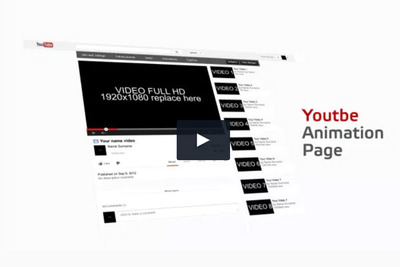YouTube视频网站页面动画视频AE素材