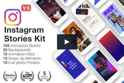 时尚多用途Instagram社交媒体故事捆绑包下载