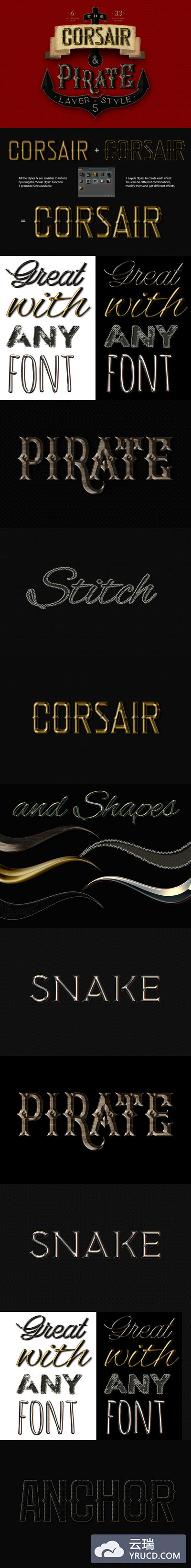 33种金属质感Photoshop图层样式大集合