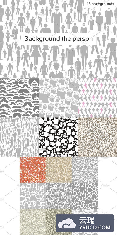 剪影任务背景图形 Background the person