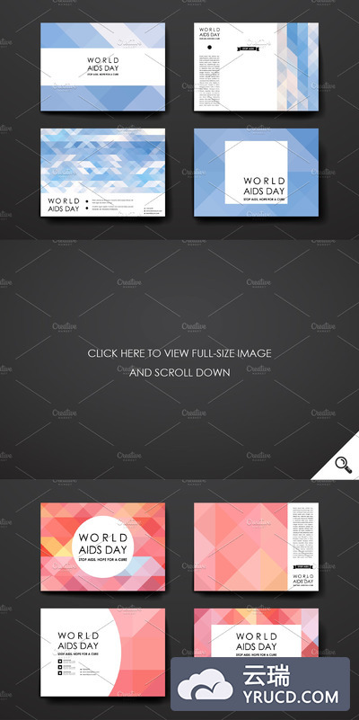 广告画册制作模板 World AIDS Day. Banner Templates