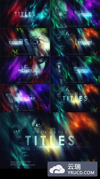 时尚高端绚丽抽象电影风格质感的背景底纹纹理集合