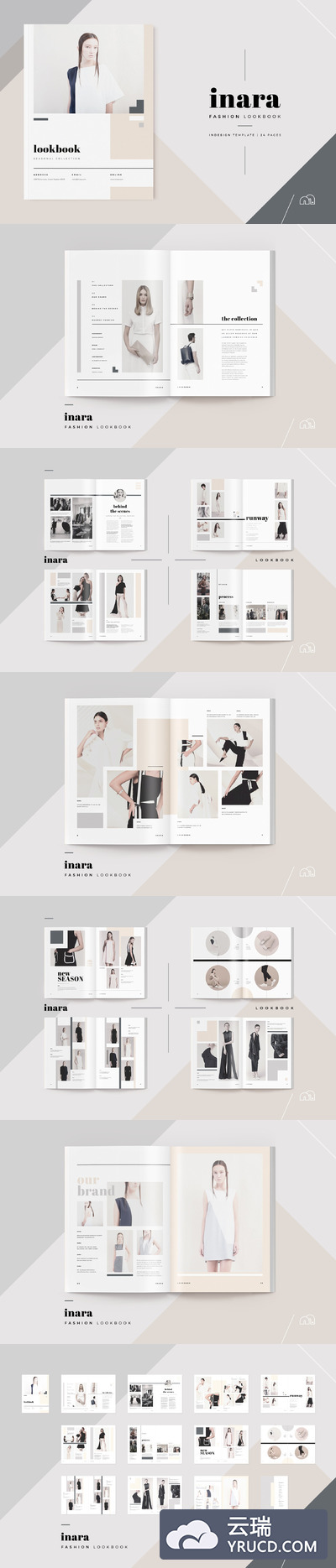 时尚企业产品画册模板 Lookbook - Inara