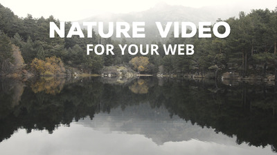 山林湖水插画素材 Mountain lake footage