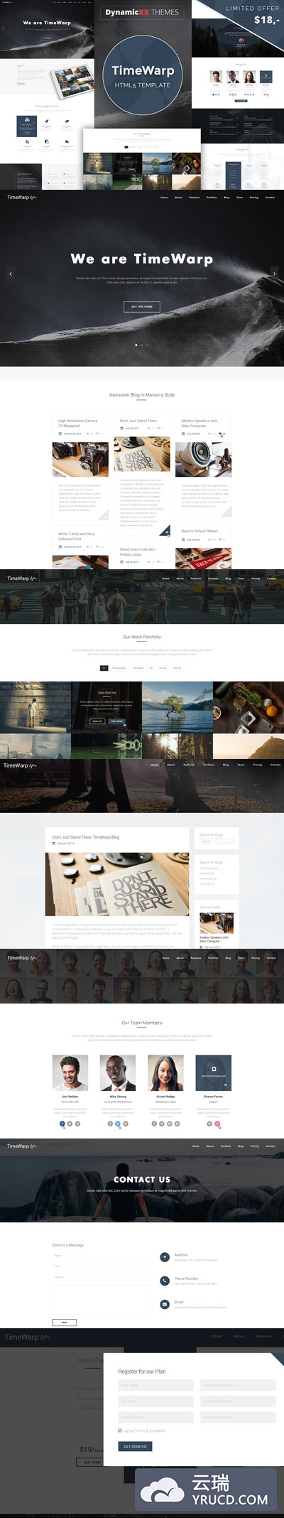 网页网站主题模板 TimeWarp - Future HTML5 Template
