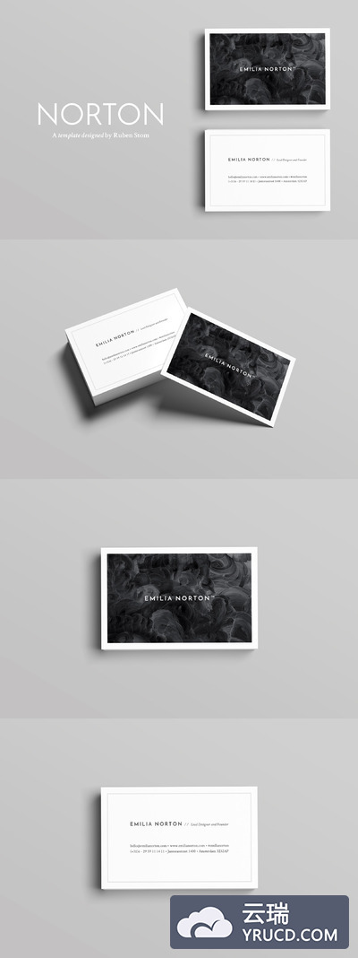 简约商业名片模板 Norton Business Card Template