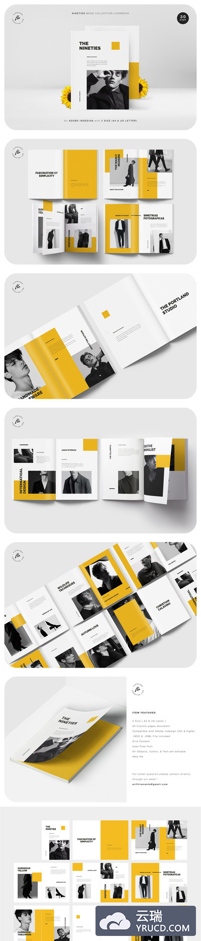 NINETIES时尚男装系列杂志画册设计模板