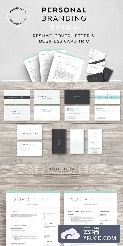 个人简历模板 Resume Bundle-Personal branding