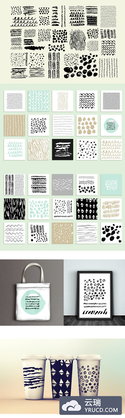 墨水肌理笔画纹理 Ink! Ink! Ink!