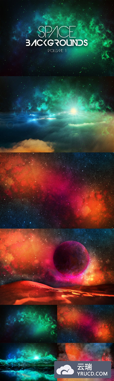 宇宙空间背景素材 Space Background Vol.1