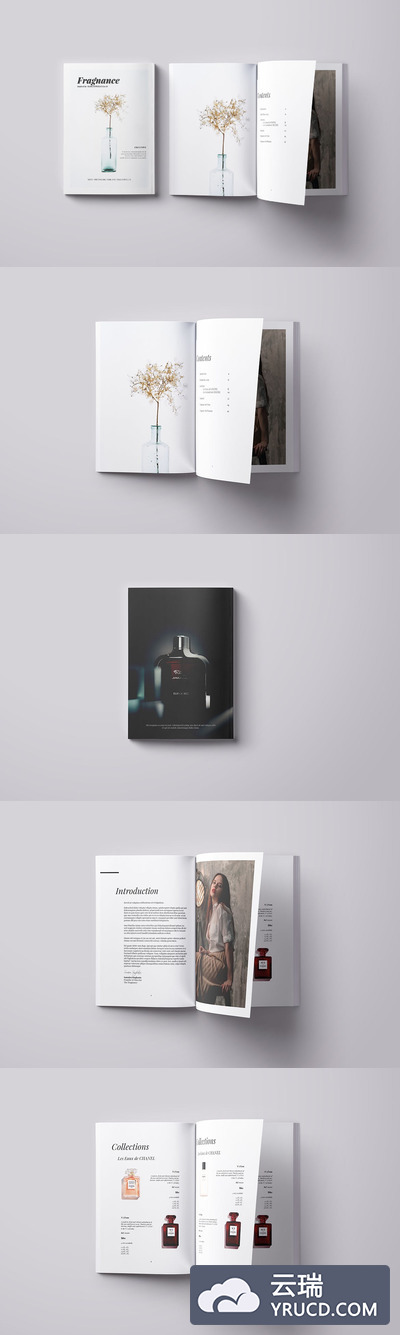 清新时尚高端多用途的高品质10页LOOKBOOK产品目录房地产楼书时尚杂志版式设计模板（indd）