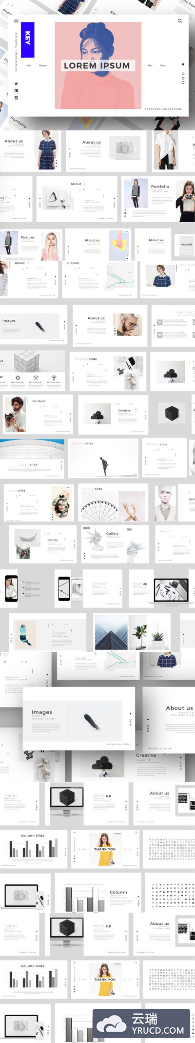 个性时尚的PPT模板精美ppt模板工作总结ppt模板